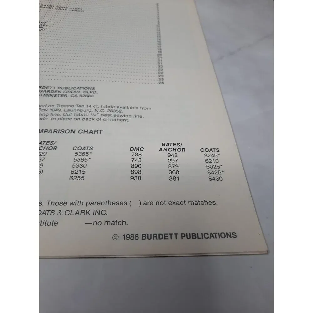 1986 Burdett Cross Stitch Leaflet A Gingerbread Christmas